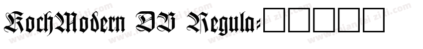 KochModern DB Regula字体转换